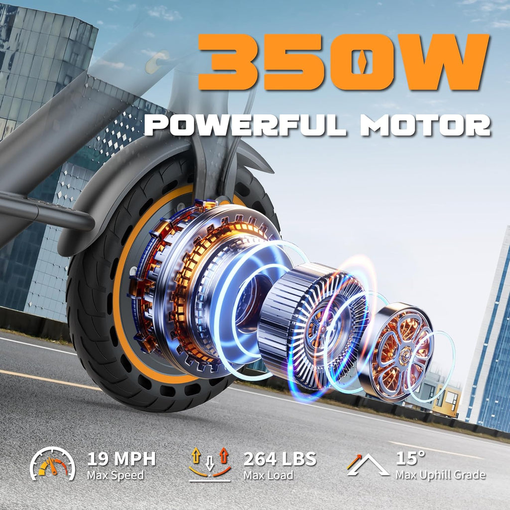 VOLPAM Electric Scooter - Powerful 350W/500W Motor, 8.5"/10" Solid Tires, Up to 22 MPH, 32 Miles Max Range