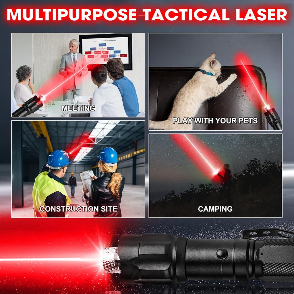 Red Laser Pointer - High Power Long Range Indicator Light | USB Rechargeable for Hiking