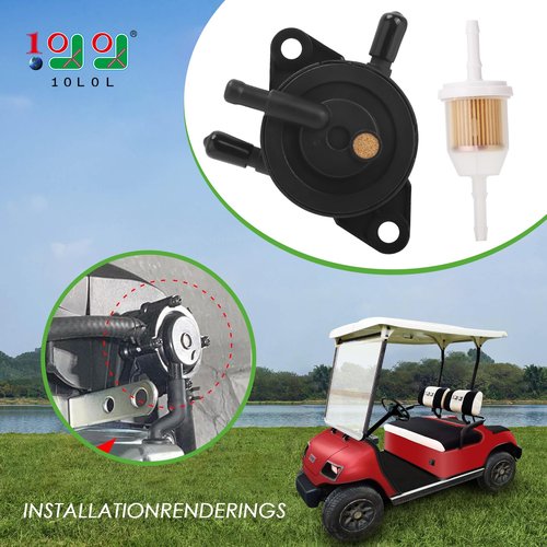 10L0L Golf Cart Fuel Pump Impulse Kit For Yamaha G16 G17 G18 G19 G20 G22 G29 1996-up with 1 × Fuel Pump and 1 × Filter OEM JN6-F4410-10-00 JN6-F4560-00-00 JN6-F4410-11-00