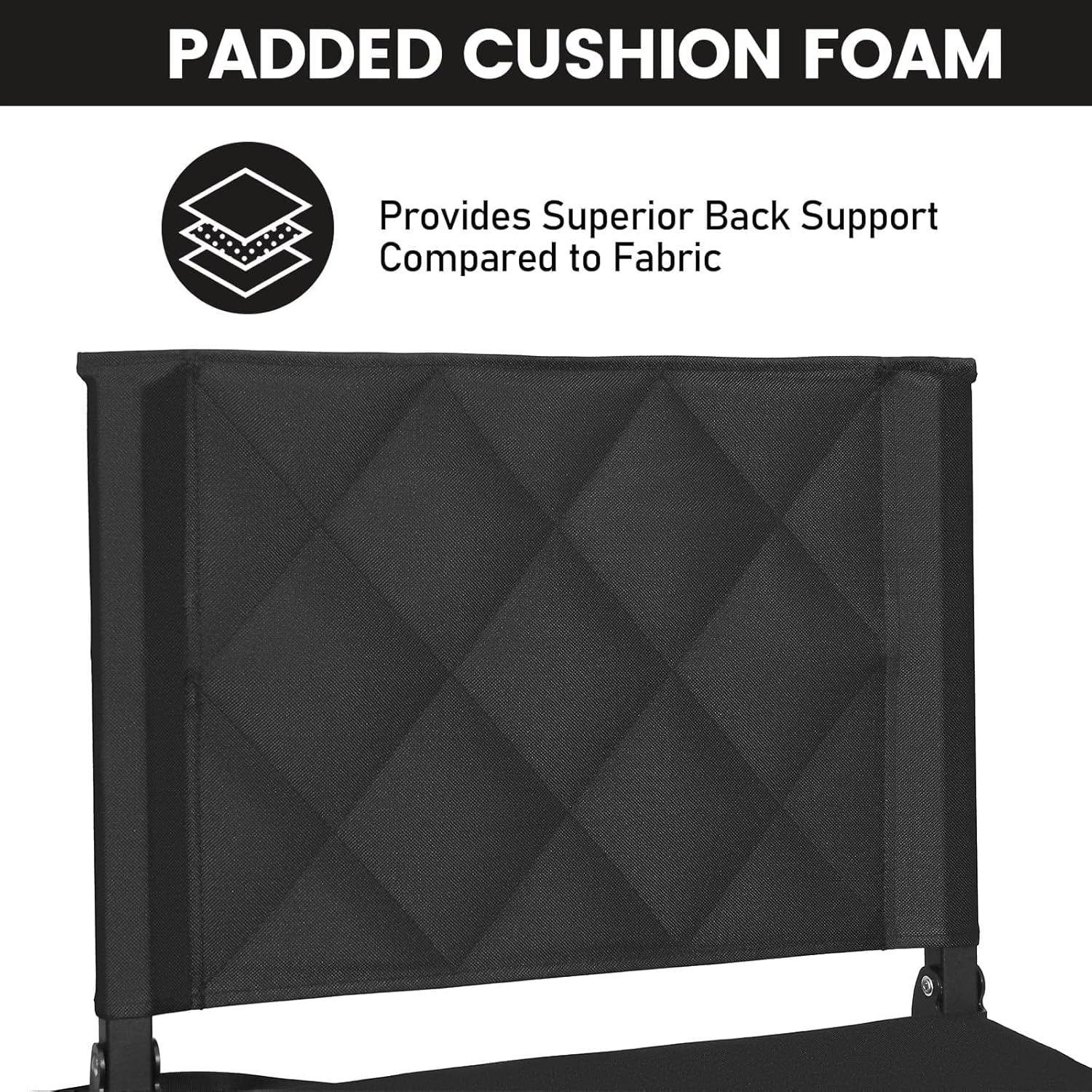 Sheenive Stadium Seats - Padded Bleacher Chairs with Back Support & Shoulder Strap | Portable Comfort