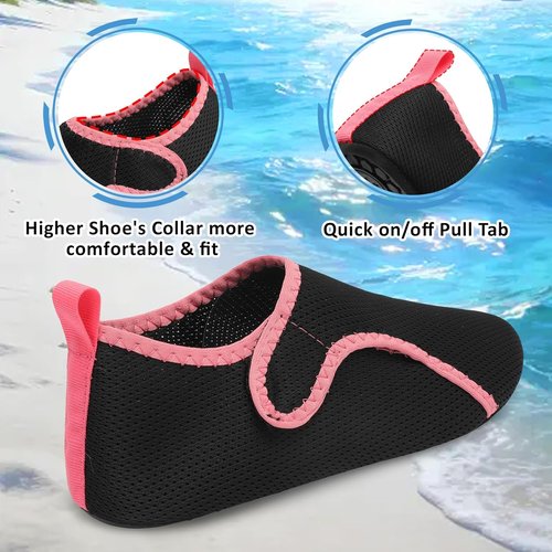 LeIsfIt Water Shoes - Quick-Dry Aqua Socks for Men & Women | Non-Slip Rubber Sole for Beach & Pool