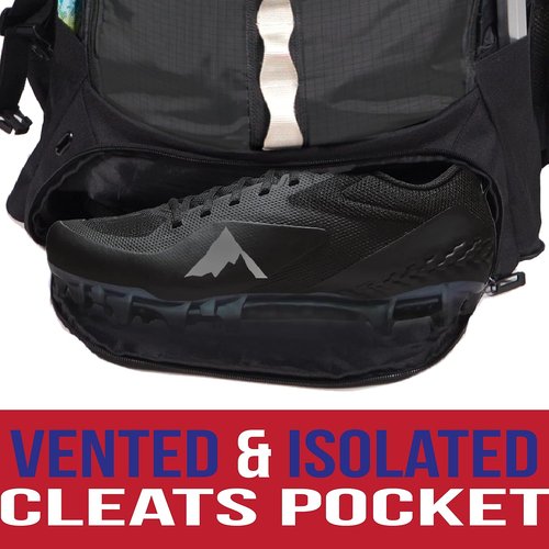 Athletico Lacrosse Bag - Extra Large Field Hockey Backpack with Two Stick Holders & Cleats Compartment