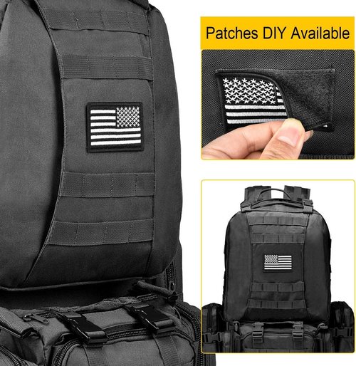 CVLIFE Tactical Backpack - 60L Military Rucksack with Detachable Molle System for Outdoor Adventures