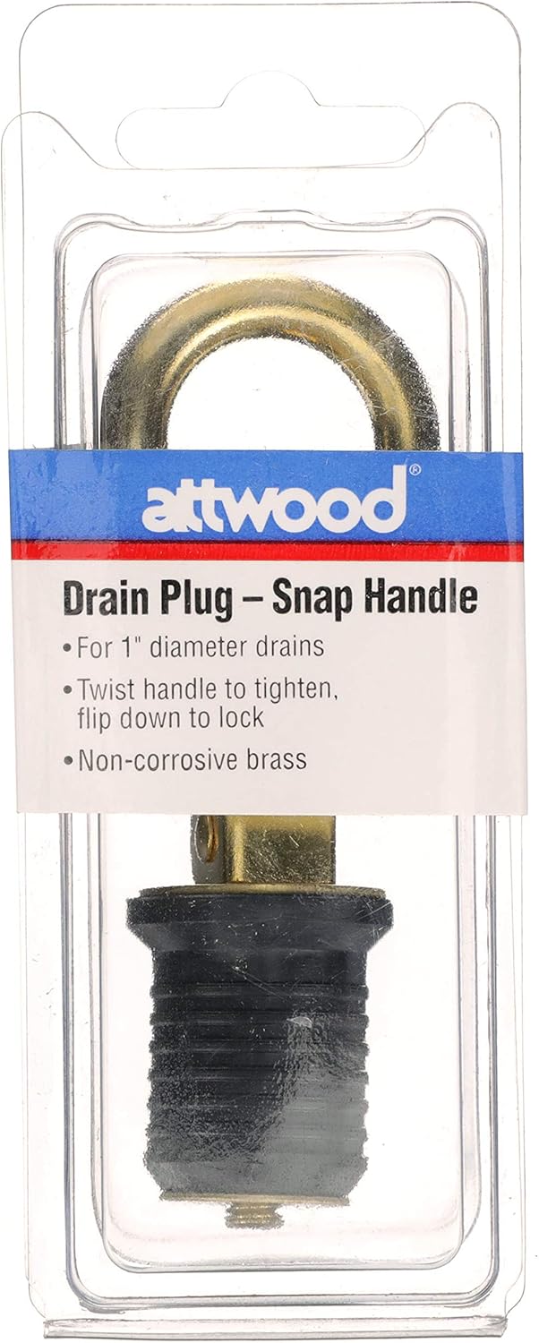 Attwood Snap-Handle Drain Plug - Durable Design for Easy Installation | 7524A7 Model