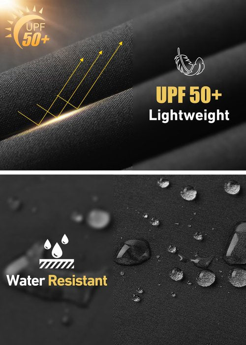 Women's Plus Size Hiking Pants Safari-Waterproof Lightweight UPF50 Sun Protection-Stretchy Cargo Joggers for Outdoor Activities,D6608,Black,3XL