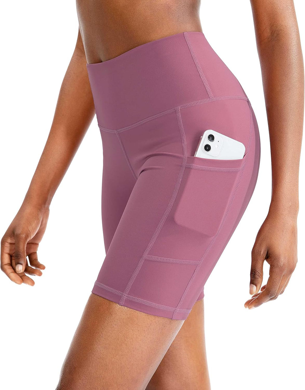 Soothfeel Women's High Waist Yoga Shorts - Tummy Control with Side Pockets | 5" & 3" Options