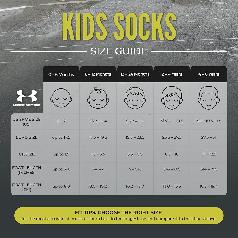 Under Armour Kids Quarter Socks - Multi 4-6 Pairs