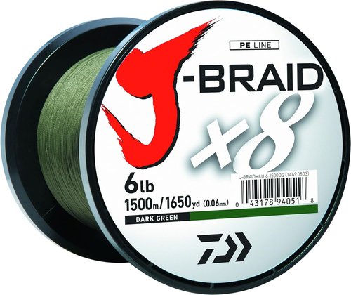 Daiwa J-Braid 150M | 8-Strand Woven Fishing Line for Enhanced Strength and Durability