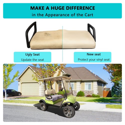 10L0L Golf Cart Seat Covers/Seat Blanket for Yamaha G2, G8, G9, G16, G19, G22, G29, Breathable Seat Towel/Seat Cushions with Non-Slip Backing, All-Season Comfort - Gray