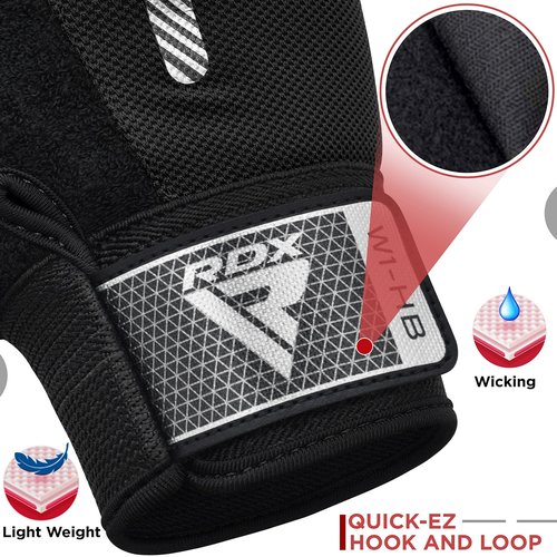 RDX Weight Lifting Gloves Fitness Workout, Anti Slip Padded Full Palm Protection, Ultra Ventilated, Bodybuilding Strength Training HIIT WOD Exercise, Half Finger Men Women Cycling Rowing Climbing
