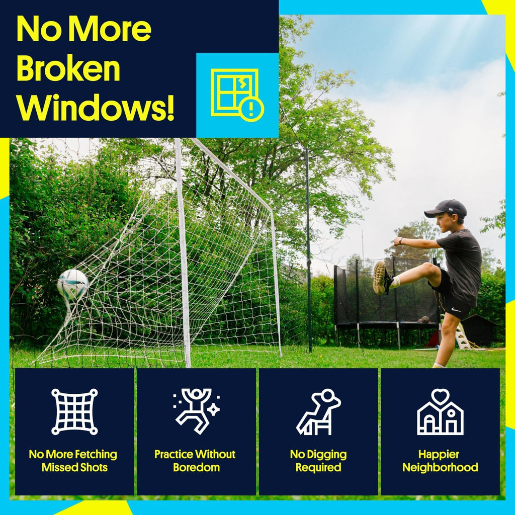 Open Goaaal 3-in-1 Soccer Training Rebounder | Versatile Soccer Goal for Volley & Passing - Outdoor Backyard Sports
