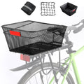 YONTUO Rear Bike Basket with Liner,Large Bicycle Basket with Waterproof Cover,Bicycle Rear Basket with Cargo Net,Great for Bike Trip,Carrying Grocery and Some Heavy Load，BCB04