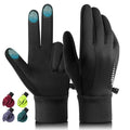 rivmount Winter Gloves Women Men, Cold Weather Touch Screen Liner Glove, Windproof 3-Layers, for Running, Cycling, Biking, Hiking, Driving(Black, Size S)
