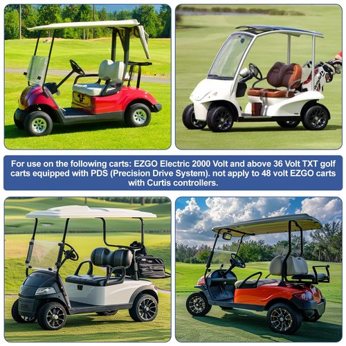 uhzz Golf Cart Speed Chip - for Ezgo Electric 2000 Up PDS TXT Speed Chip - 3 Freedom Chips (Red Plug High Speed Upgrade 73272-G01 Blue Plug Steep Slope 73272-G02 Yellow Plug Flat Slope 73272-G03)