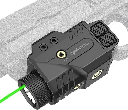 DEFENTAC Pistol Light & Green Laser Sight Combo - 800lm Tactical Flashlight with Magnetic Charging