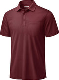TACVASEN Men's Polo Shirt - Performance Dry Fit Golf Polo with Pocket | Casual Short Sleeve