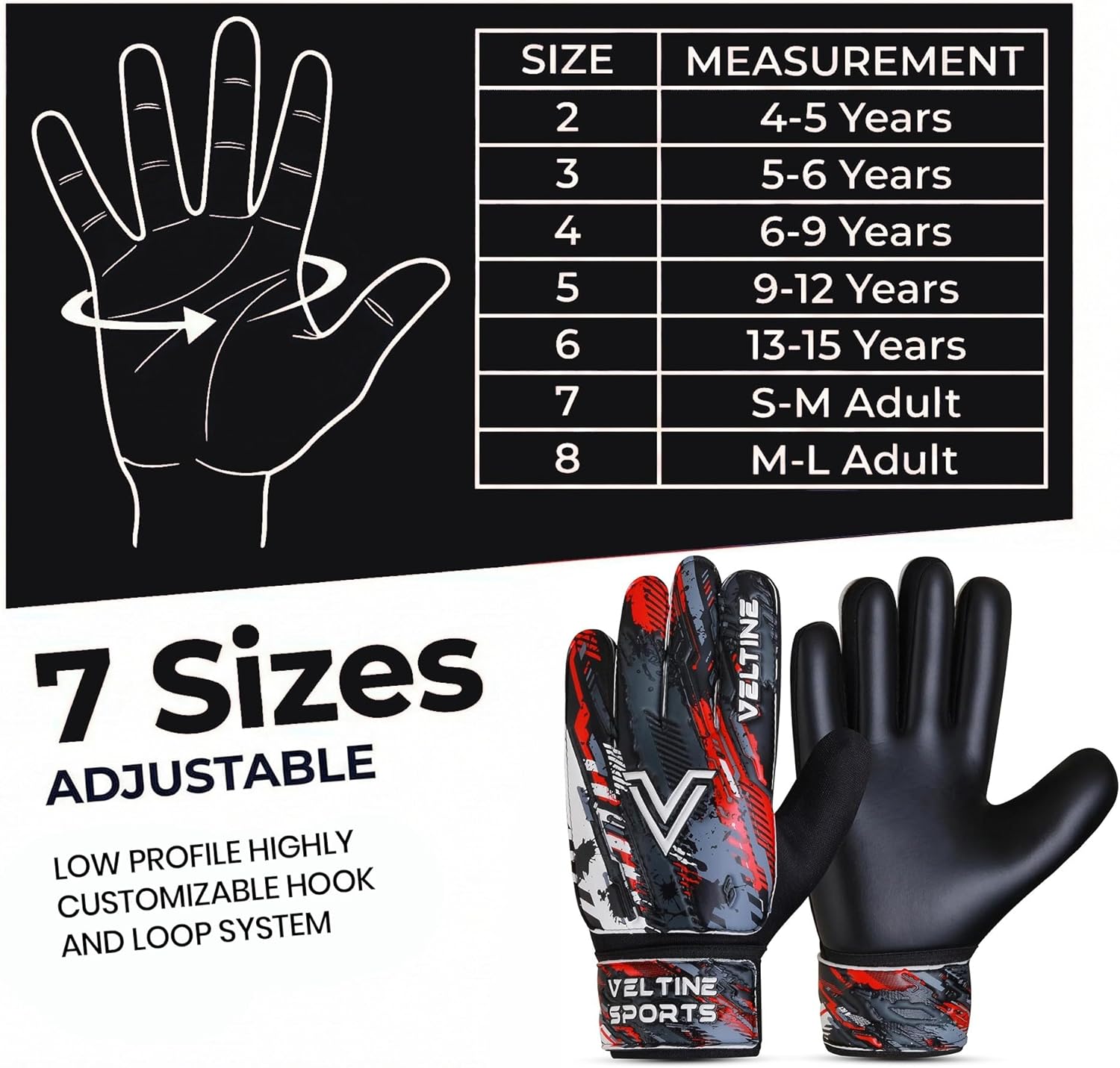 Regine Switzerland Soccer Goalie Gloves - Youth & Adult Football Gloves with Double Wrist Protection & 4mm Anti-Slip Grip