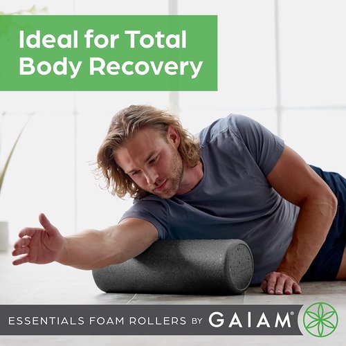 Gaiam Essentials Foam Roller - High Density Deep Tissue Muscle Massager for Back Pain Relief