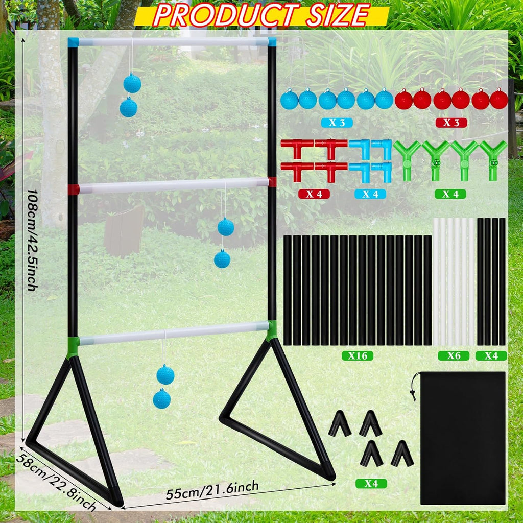 Sosation Light Up Ladder Ball Set - Glow In The Dark Toss Game with 6 LED Balls & Carry Bag | Outdoor Fun