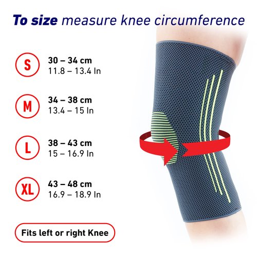 Neo-G Knee Compression Sleeve for Sports - Breathable, Lightweight, Elastic Knee Sleeve for running, Compression Knee Sleeve for knee pain, Meniscus Tear, Sprains, Strains, Injury Recovery - L