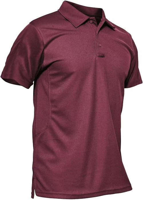 MAGCOMSEN Men's Polo Shirt - Quick Dry Tactical Performance Short Sleeve Golf Shirt | Pique Jersey