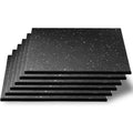 CyclingDeal 5/8" Thick High-Density Gym Floor Mats Tiles - 6 Pack 19.7”x19.7” Rubber Exercise Workout Equipment Ground Shock Absorbing Mat for Home Gym Garage - Black w/White Dots