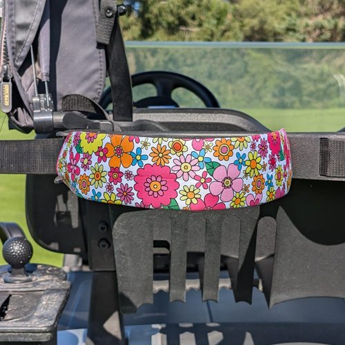 Foretra - Flowers Pattern Golf Cart Strap Sleeve – Protect Your Premium Golf Bag from Friction and Scuff Marks While Adding Style and Color to Your Setup (1)
