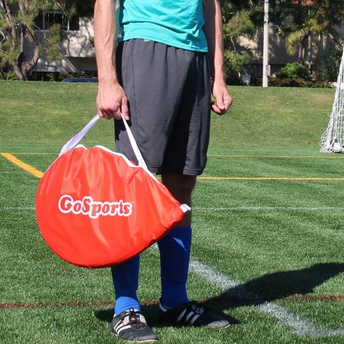 GoSports Portable Pop-Up Soccer Goals - Set of 2 Nets with Agility Training Cones & Carrying Case