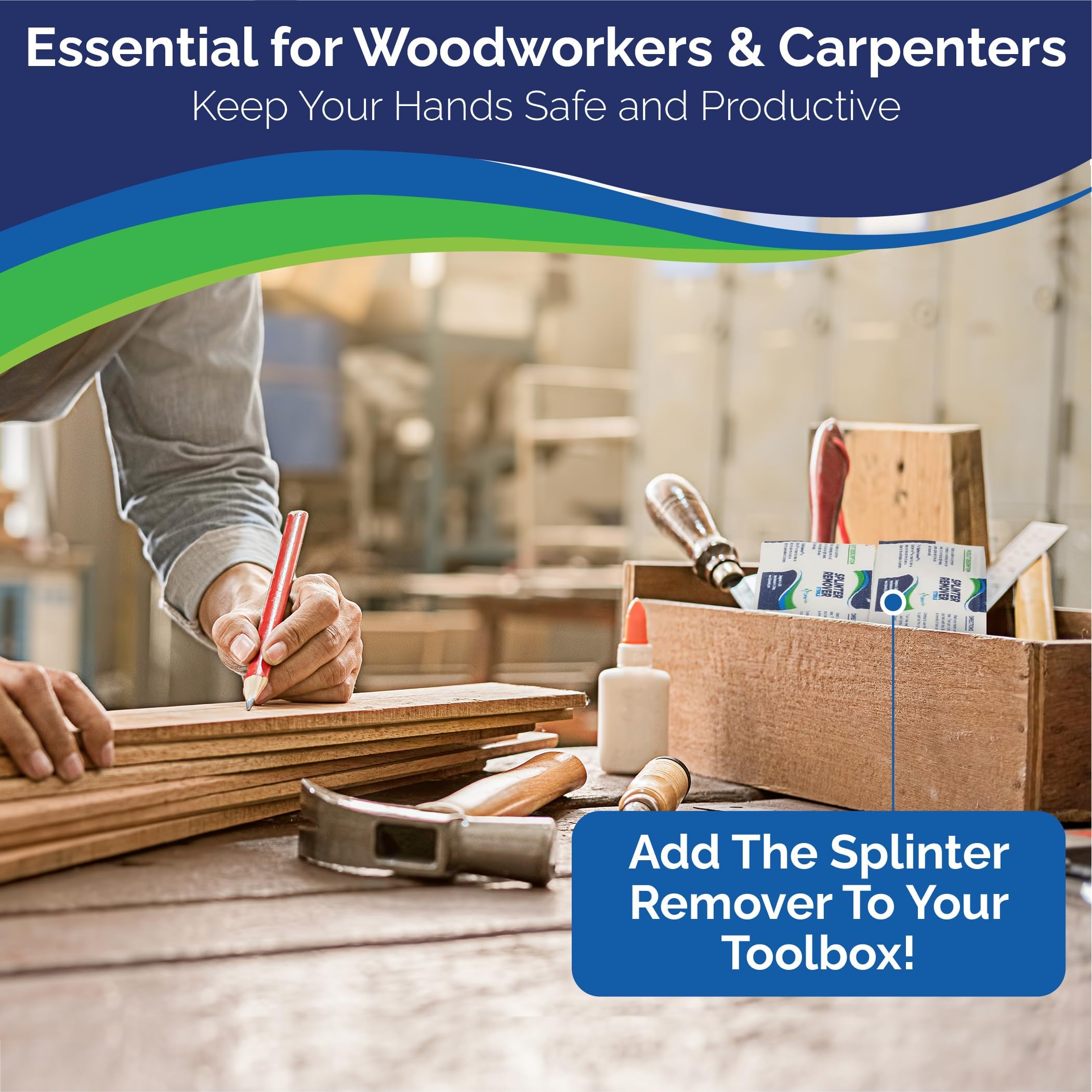 Painless Splinter Removal Kit (30-Pack) | Pull Out Splinters Fast & Easy | Compact First Aid for Home, Travel & Camping | Great for Hiking, Woodworking & Outdoors | No Tweezers Needed