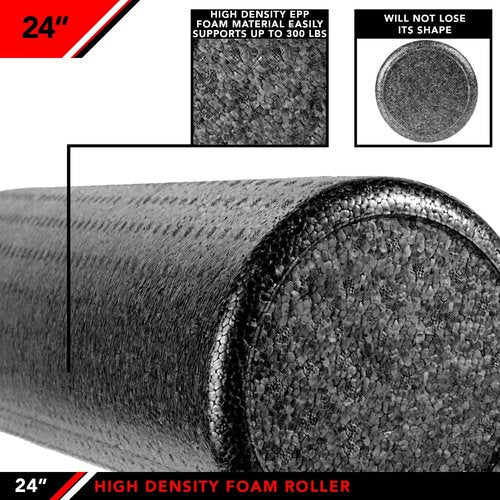 JFIT High Density Foam Roller - EPP Deep Tissue Massage Tool for Muscle Recovery & Myofascial Release