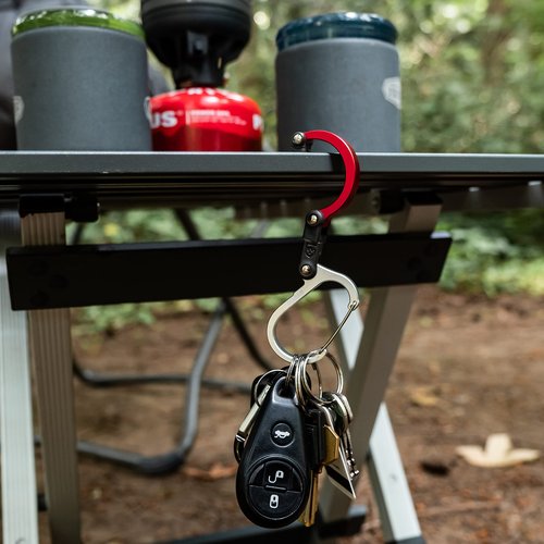 GEAR AID HEROCLIP Carabiner Clip and Hook (Mini) for Travel, Luggage, and Small Bags, Stealth Black