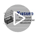 Garage Sports Equipment Organizer with Wheels - Black, 40 x 16.7 x 45.6 Inches