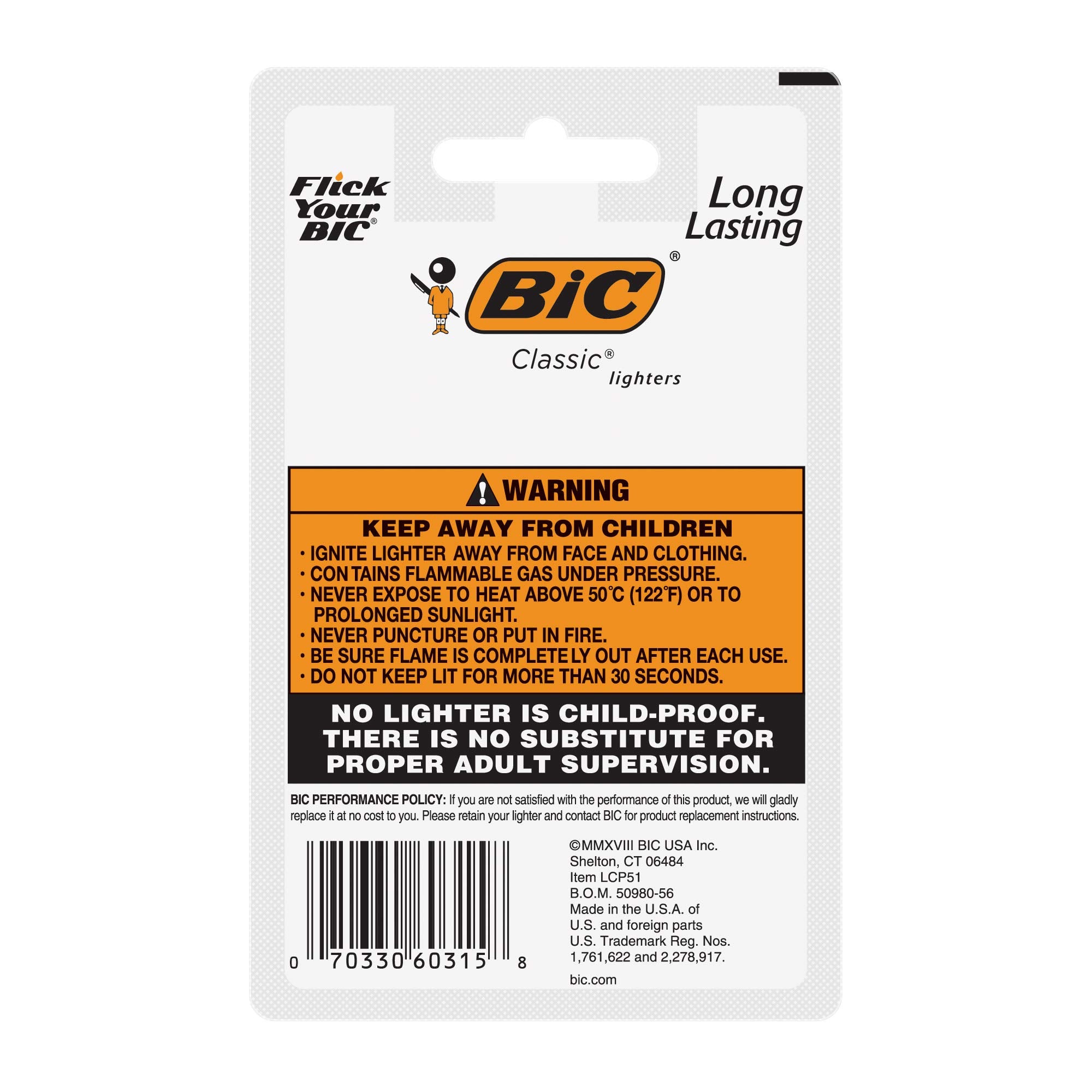 BIC Classic Lighter, Assorted Colors, 15 Lighters