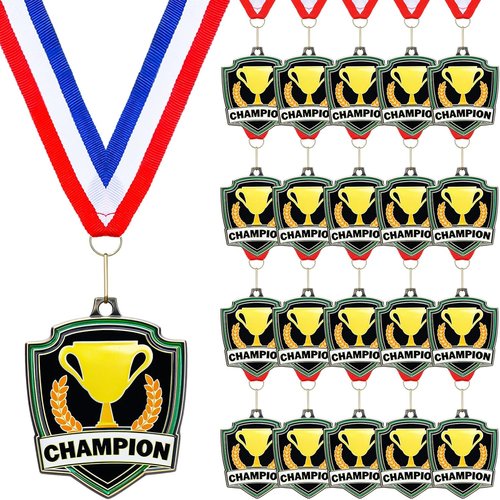 Bulk Sports Medals - 10/20/30/40 Pcs Award Medals with Neck Ribbons | 2.4 Inch Winner Trophy Gift