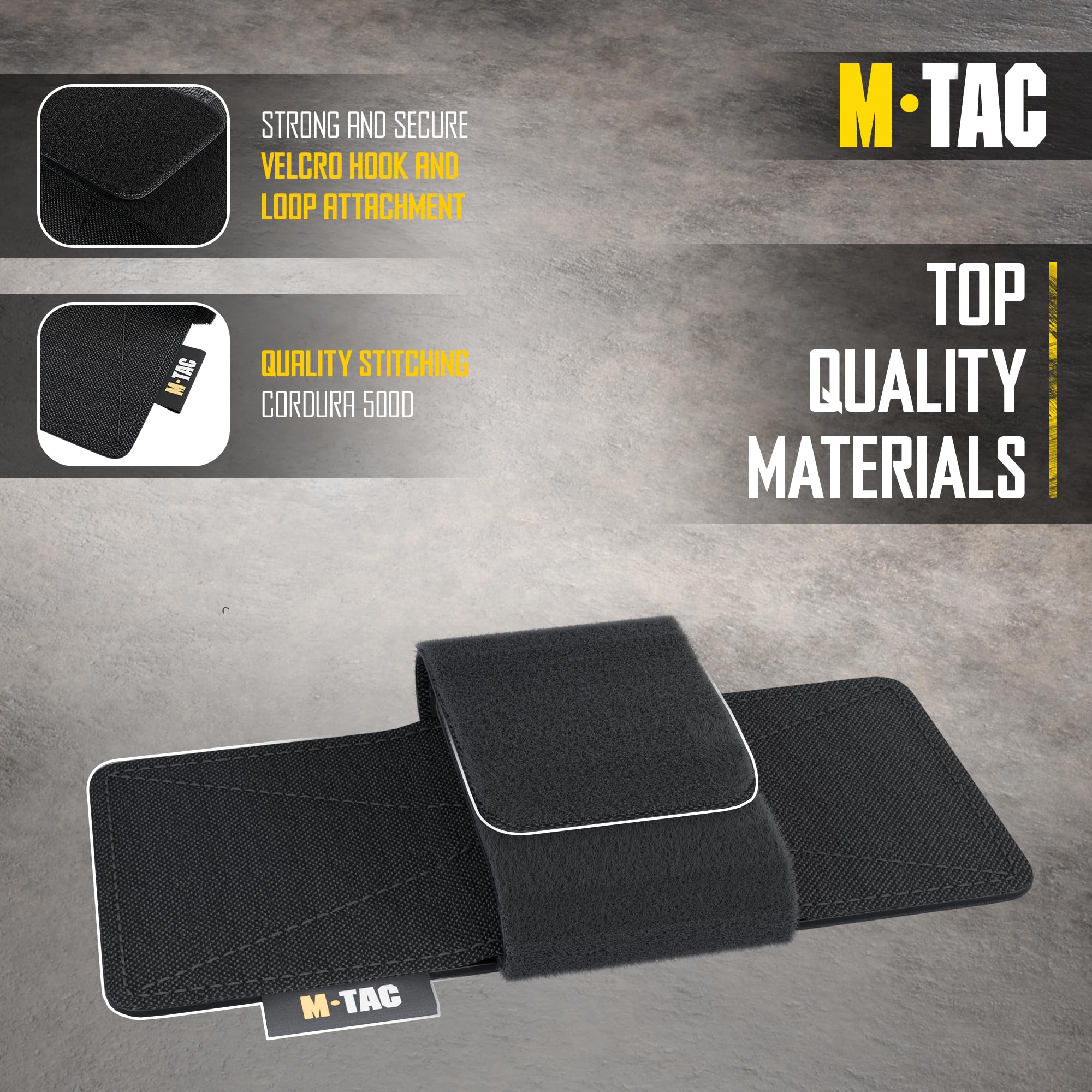 M-Tac Gun Holster for Concealed Carry - CCW Concealed Carry Holster for Men and Women - Cordura Pistol Holster for Fanny, Backpack, Vest (Black)