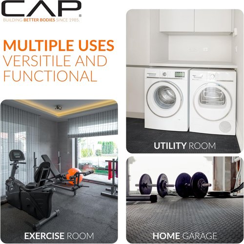 CAP Puzzle Exercise Mats | 1/2” Thick EVA Interlocking Foam Tiles for Home Gym Flooring | Multiple Options