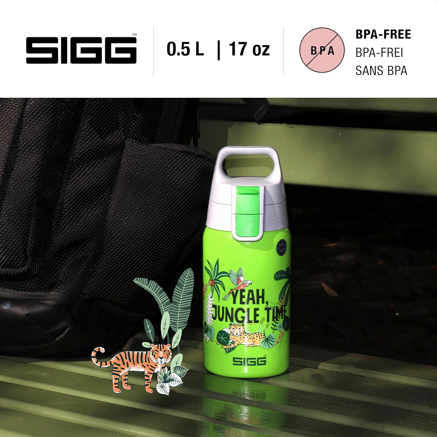 SIGG - Stainless Steel Kids Bottle - Shield One for Carbonated Beverages - 17 Oz Capacity