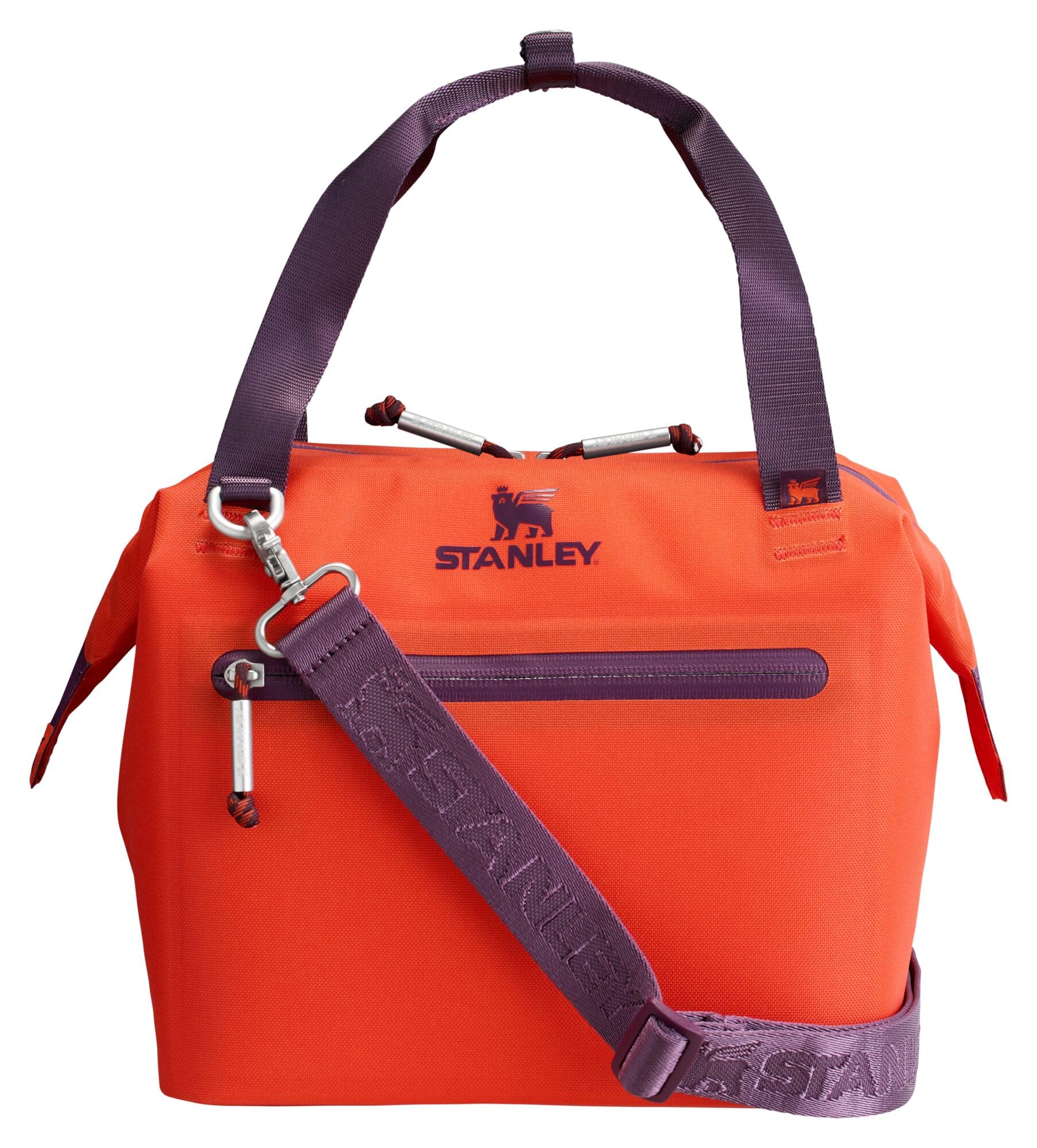 STANLEY All Day Julienne Mini Soft Cooler Bag and Lunch Box 7.4 Quarts | 10 Can Cooler with Handles and Strap | Stays Cold for Hours | Insulated Travel Bag with Zipper | BPA-Free | Tigerlily Plum