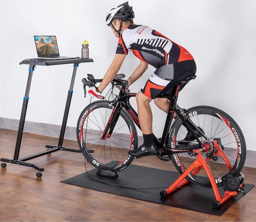 CXWXC Bike Trainer Floor Mat - Durable PVC Foam for Indoor Cycling | Ideal for Peloton & Spin Bikes