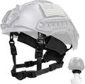 Tactical Helmet Chin Strap Airsoft Helmet Chin Strap 4 Points Adjustable Dial Suspension System Airsoft Military Helmet Replacement Accessory (Black)