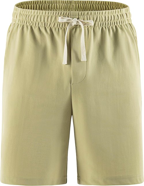 Lkrhzevg Men's Casual Beach Shorts - Elastic Waist, Drawstring, Athletic with Pockets | Perfect for Running & Vacation