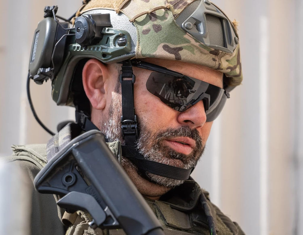Wiley X Saber Advanced Shooting Glasses - ANSI Z87.1+ Safety Sunglasses for Men & Women | Matte Black Frames, Smoke Grey Lenses