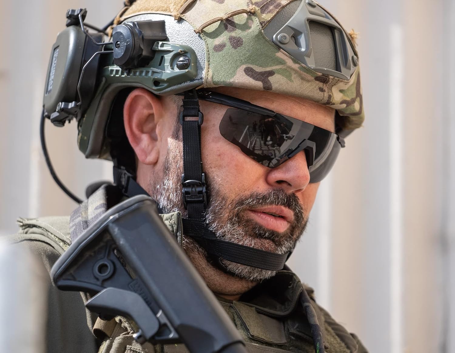 Wiley X Saber Advanced Shooting Glasses - ANSI Z87.1+ Safety Sunglasses for Men & Women | Matte Black Frames, Smoke Grey Lenses