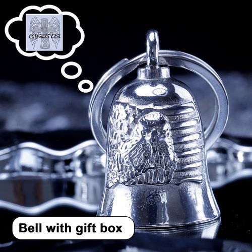 Motorcycle for Bells - Motorcycle Angel Bell for Men Women,Bell Biker Accessory,Guard Riding Safety (Black) (White)