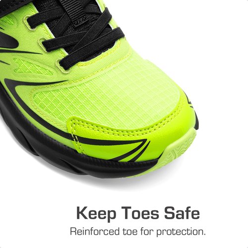 DREAM PAIRS Boys Girls Shoes Kids Tennis Athletic Running Gym School Sneakers for Little Big Kid,Size 4 Big Kid,Neon Green/Black,KKUMRS2523