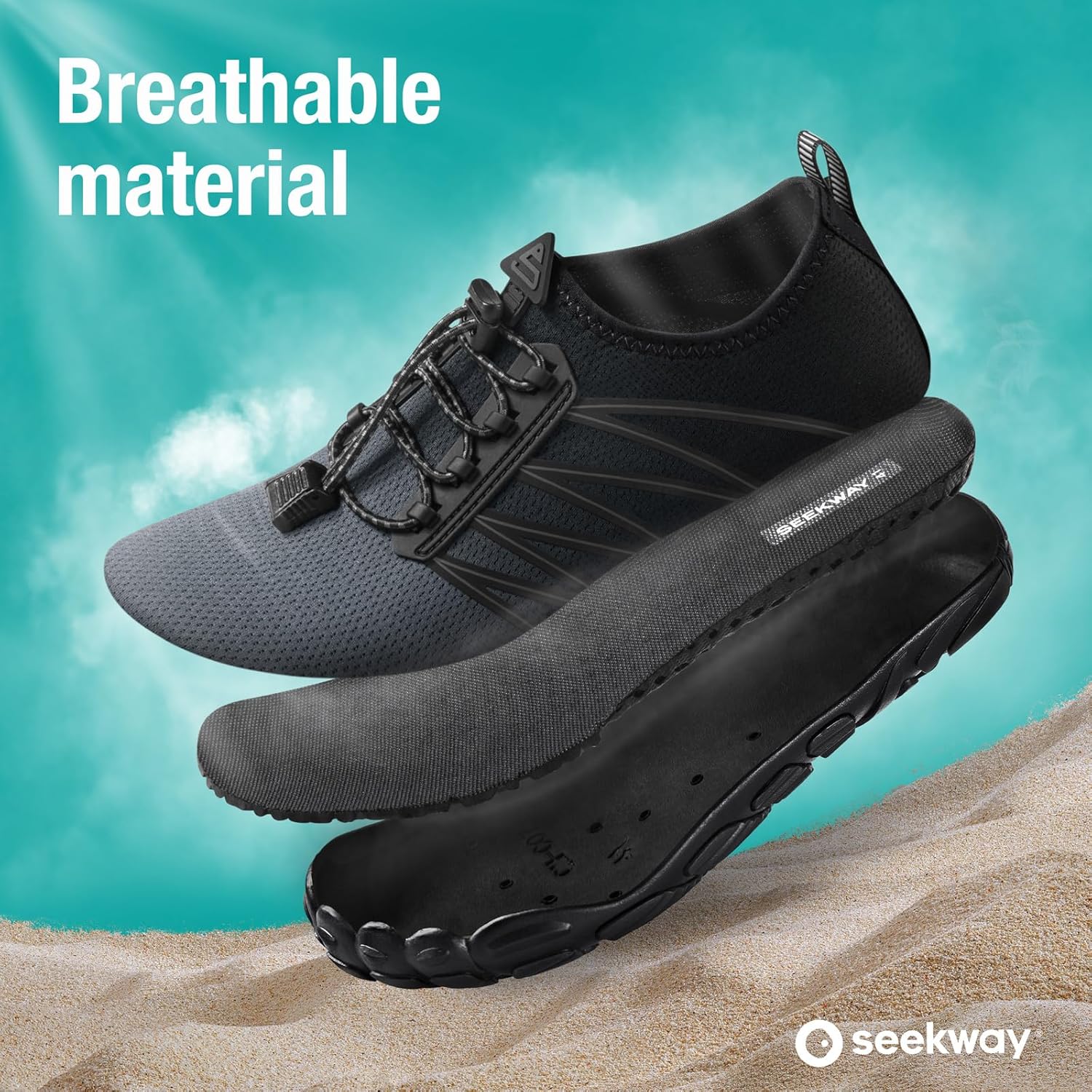 SEEKWAY Water Shoes - Quick-Dry Aqua Socks for Men & Women | Perfect for Beach, Swim, Hiking & Kayaking
