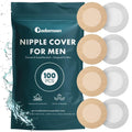 Adamson - Nipple Covers for Men - 100Pcs (50 Pairs) – Mens Nipple Cover Hider for Running, Fitness, Undershirt – Anti-Chafing, Sweat-Proof, No Show – 25 White - 25 Beige - PAC2