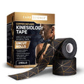 Care Science Waterproof Kinesiology Tape, Uncut 2 Rolls Copper Infused | Water Resistant Strips, Elastic Athletic Tape for Sports & Weightlifting, Muscle Strain Relief & Joint Support
