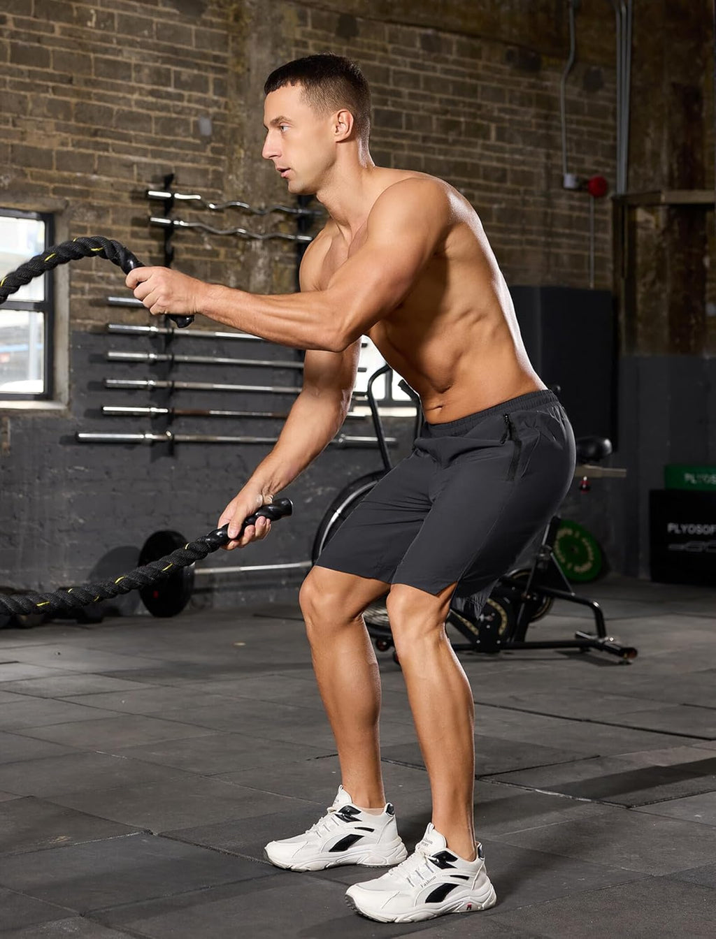SILKWORLD Men's Running Shorts - Quick Dry 9-Inch 2-in-1 Basketball & Gym Workout Shorts with Pockets