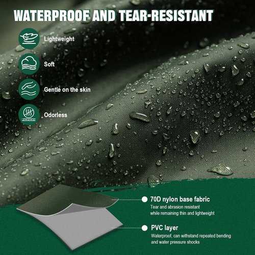 Goture Waterproof Fishing Waders - Durable 2-Ply Nylon/PVC Chest Waders with Boots & Hidden Pocket